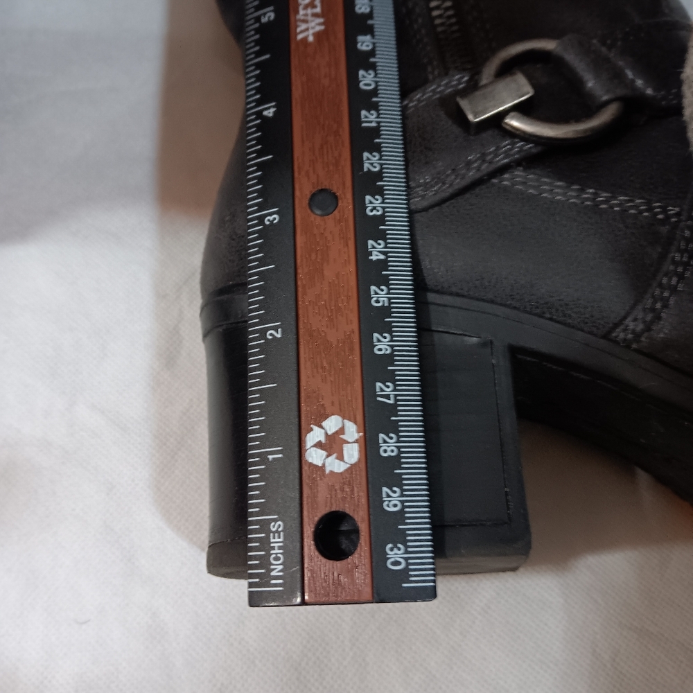 BareTraps Womens 8.5 Gray Boots Wylla Casual Round Toe Mid-Calf Sweater Collar - Picture 12 of 14